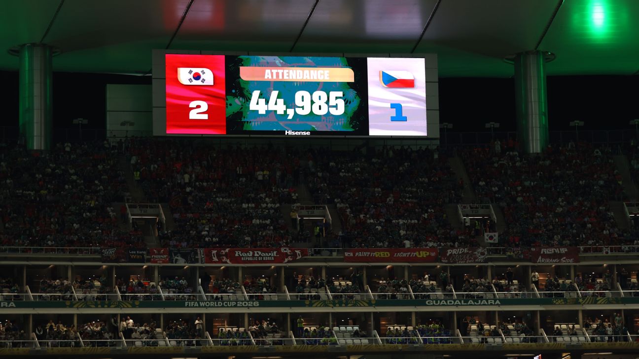 FIFA为韩国对阵捷克世界杯比赛上座数据辩护：44985人次核查无误